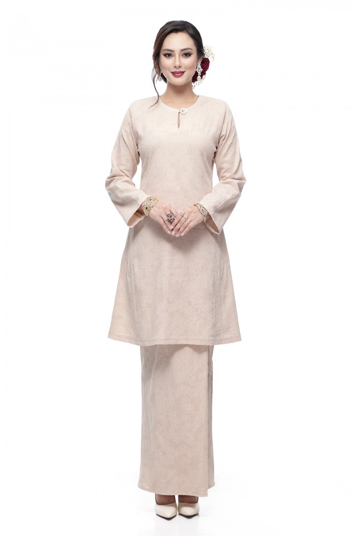 Klasik Kurung Pahang Mawar (Nude)