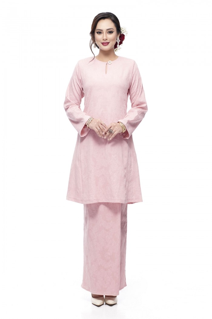 Klasik Kurung Pahang Mawar (Dusty Pink)