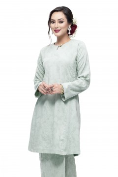 Klasik Kurung Pahang Mawar (Mint Green)