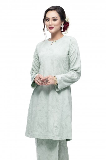 Klasik Kurung Pahang Mawar (Mint Green)