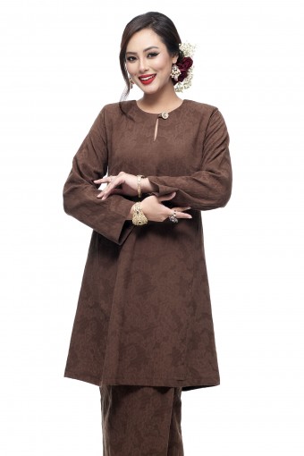 Klasik Kurung Pahang Mawar (Brown)