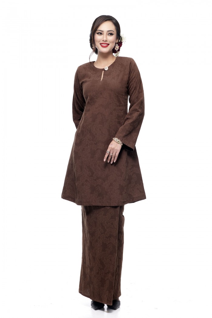 Klasik Kurung Pahang Mawar (Brown)