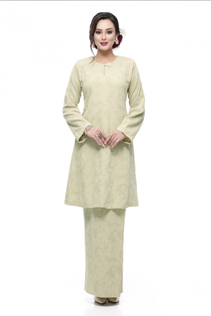 Klasik Kurung Pahang Mawar (Pistachio Green)