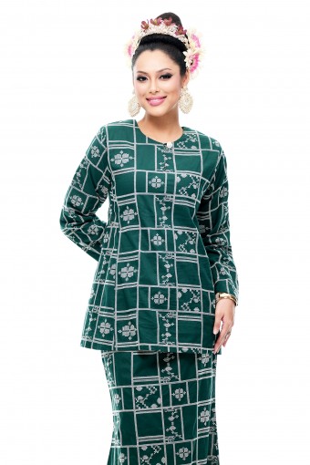 Kurung Kedah Gusti Dewi (Emerald Green)