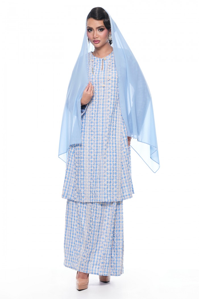 Jelita - Exclusive Long Beaded Shawl (Baby Blue)