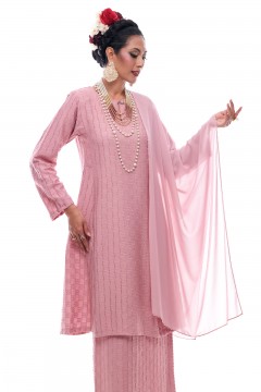 Jelita - Exclusive Long Beaded Shawl (Rose Pink)