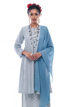 Jelita - Exclusive Long Beaded Shawl (Turqoise Blue)