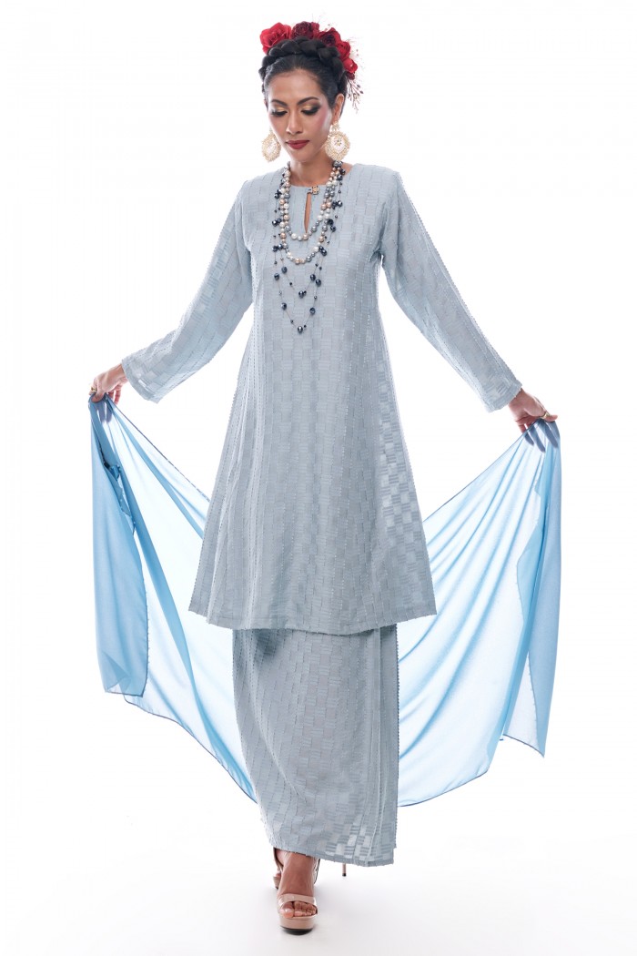 Jelita - Exclusive Long Beaded Shawl (Turqoise Blue)