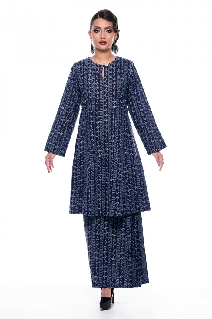 Kurung Riau Manis (Dark Deep Sea Blue)