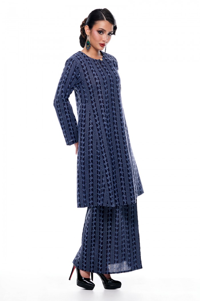 Kurung Riau Manis (Dark Deep Sea Blue)