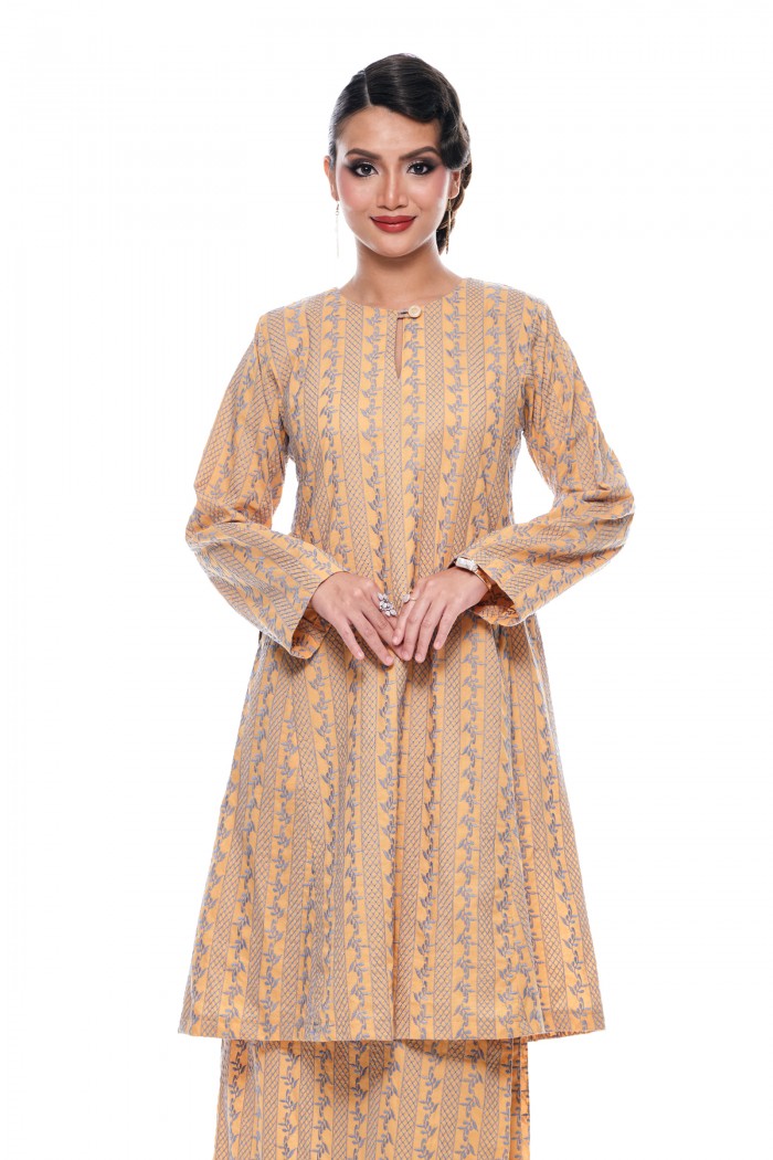 Kurung Riau Manis (Pastel Orange)