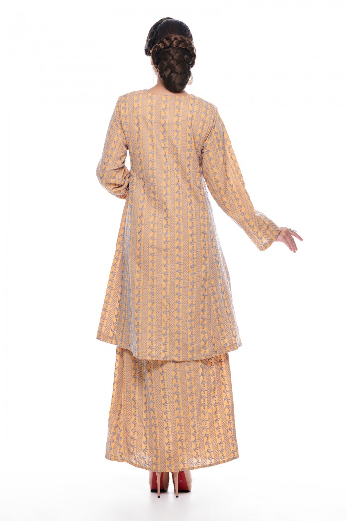 Kurung Riau Manis (Pastel Orange)