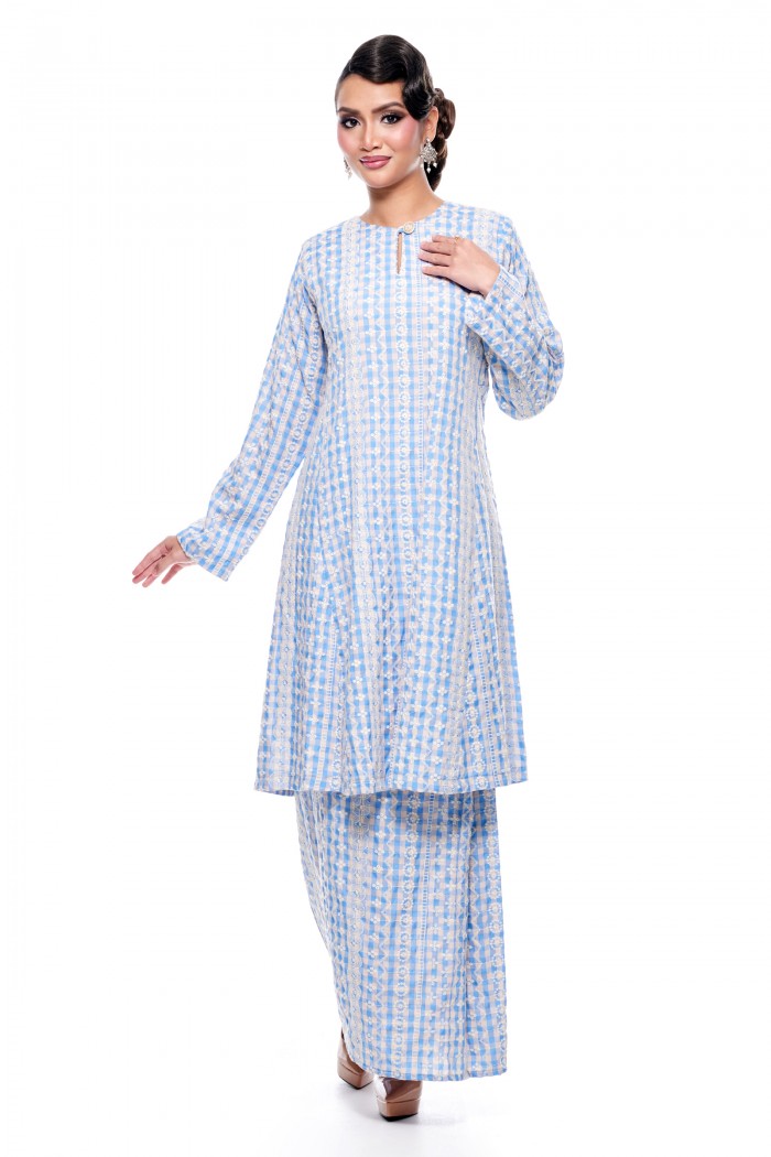 Kurung Riau Manja (Sky Blue)