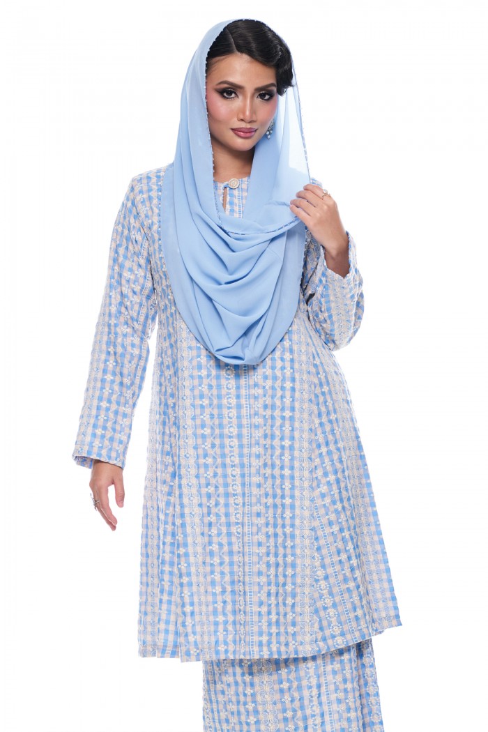 Anggun - Exclusive Instant Shawl Beaded (Baby Blue)