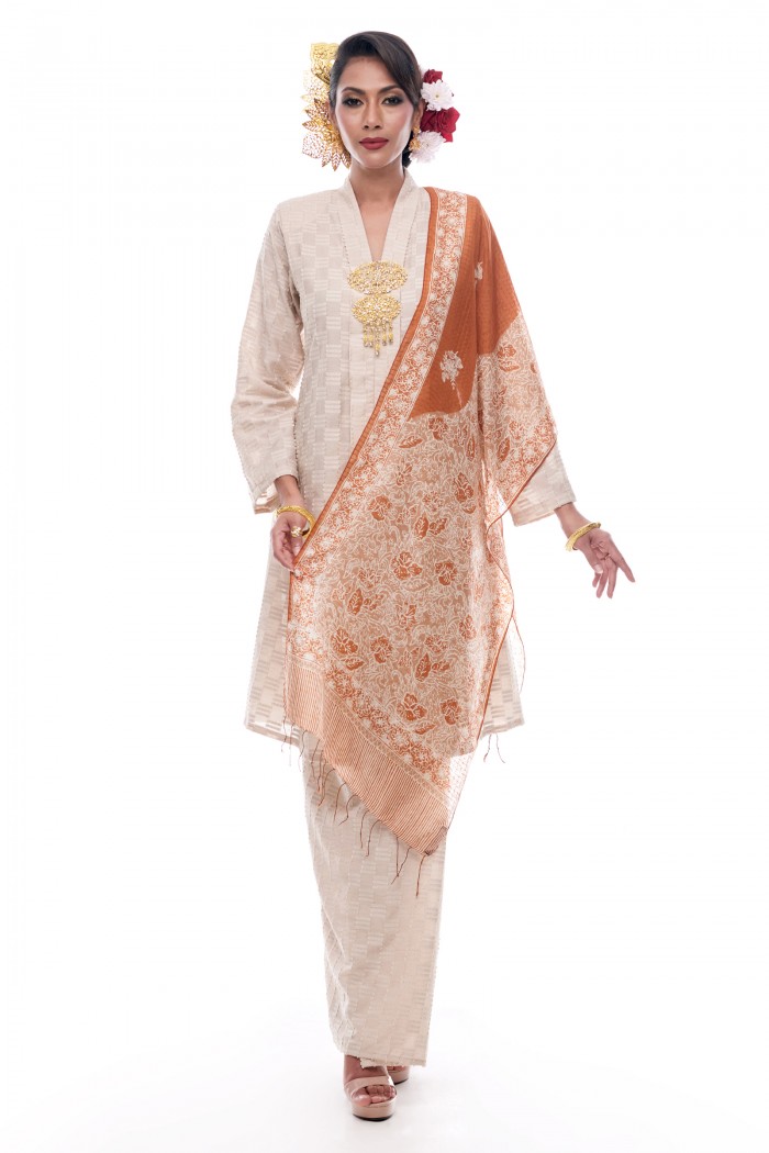 Sutera - Exclusive Long Printed Silk Shawl (Jiwa)