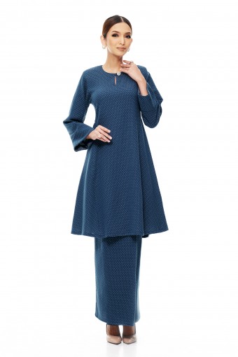 Kurung Riau Tun Fatimah (Teal Blue)